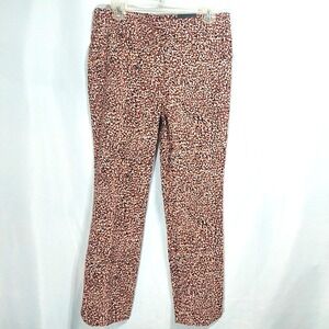 Jules Leopold Womens Medium Pull on Pants Slim Ankle Leg Leopard Print NEW